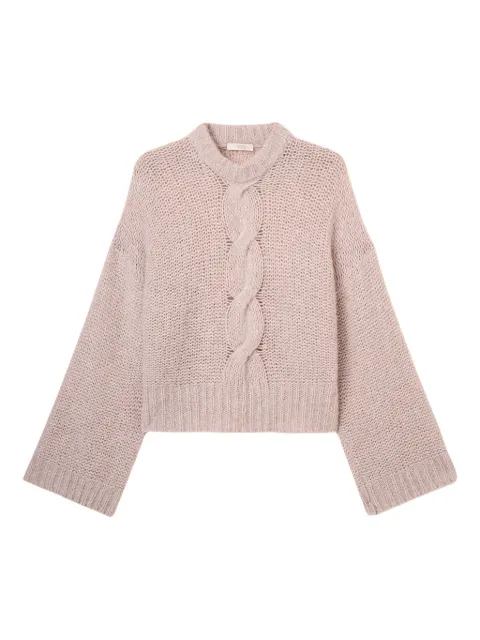 Fedeli cable-knit crew-neck sweater Pink MD0070562