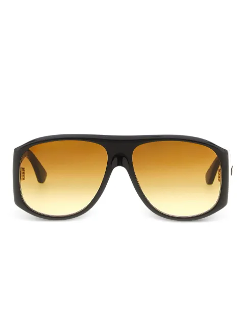 Chloé Eyewear logo-plaque pilot-frame sunglasses Brown CH0347S001