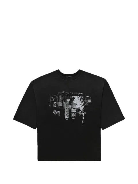 Willy Chavarria Welcome to NY Buffalo T-shirt Black WCJSY0122