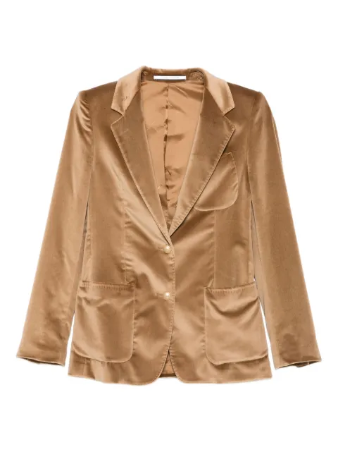Tagliatore velvet patch-pocket blazer Neutrals JPARIGI12L800020