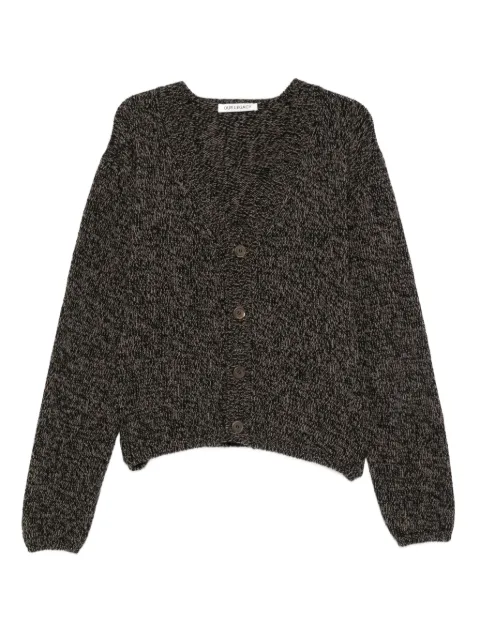 OUR LEGACY speckled V-neck cardigan Brown W4253AB