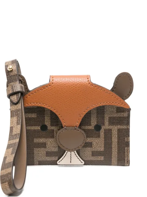 FENDI monogram animal leather wallet Brown 8M0523AYIY