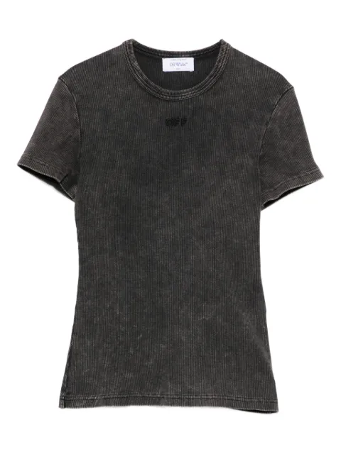 Off-White logo-embroidered T-shirt Grey OWAA065F25JER0011310
