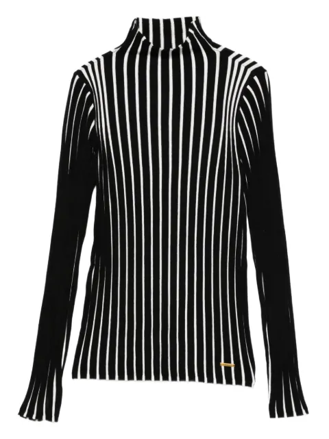 TWINSET ribbed stripe top Black 252LI3ABB02714