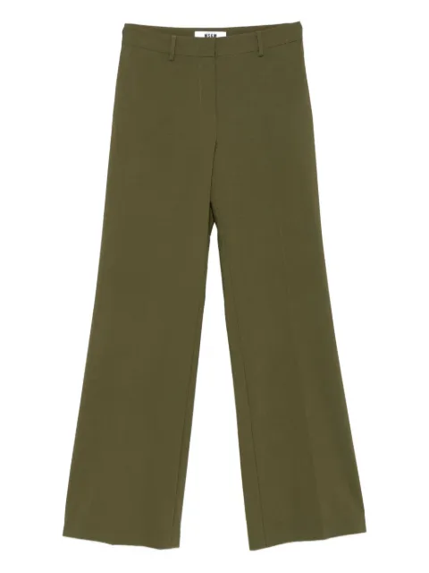 MSGM flared trousers Green 3941MDP09257605