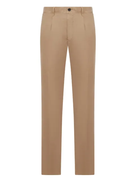 Incotex pleated cotton chinos Neutrals 10S19520216