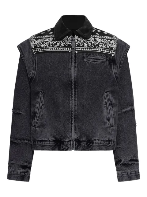 PDF bandana denim jacket Black DFM09027DF119WHBLK