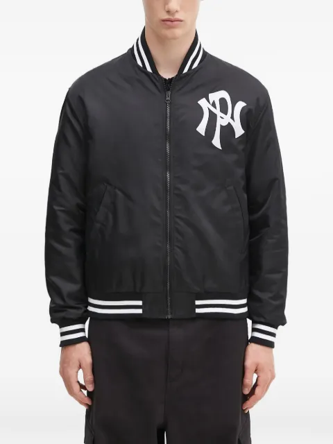 Aries logo-detail bomber jacket Black NP7040103