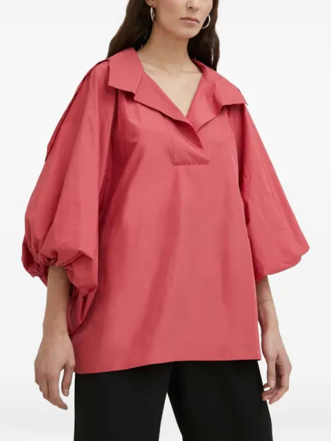 MMC STUDIO Mandal balloon-sleeve top Red MANDAL