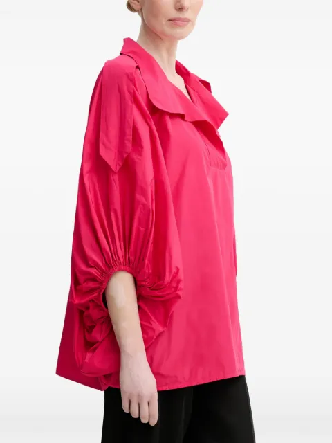 MMC STUDIO balloon-sleeve V-neck top Pink MANDAL