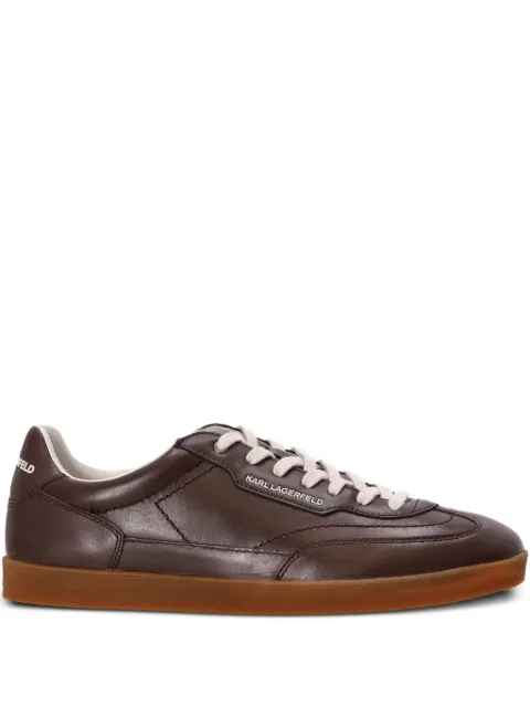 Karl Lagerfeld leather logo sneakers Brown KL53825A0CH