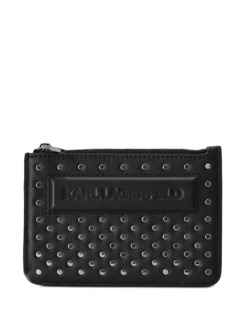 Karl Lagerfeld stud-embellished wallet Black A4W32028