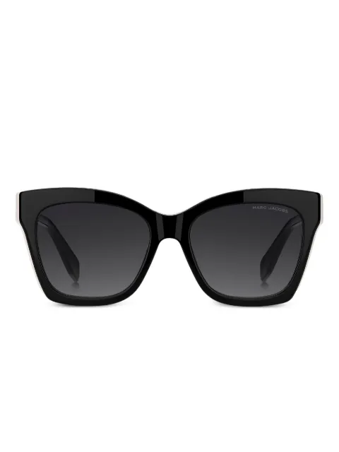 Marc Jacobs Eyewear logo-plaque square-frame sunglasses Black MARC853SBW