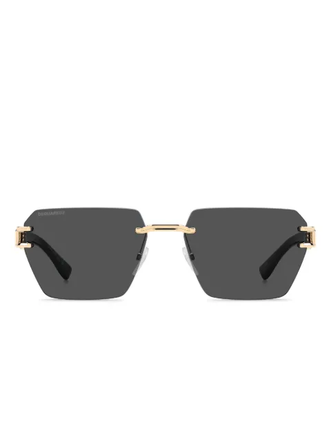 DSQUARED2 EYEWEAR logo-plaque geometric sunglasses Black D20173SRG