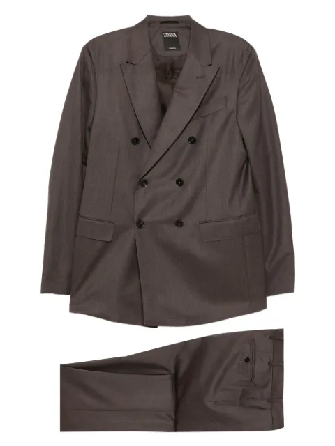 Zegna wool suit Brown 237514A222FD2Y7R001