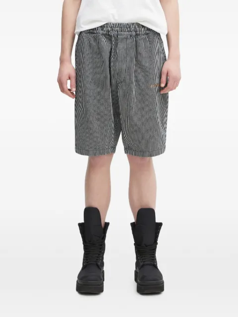 Aries striped patch shorts Blue NP3111303