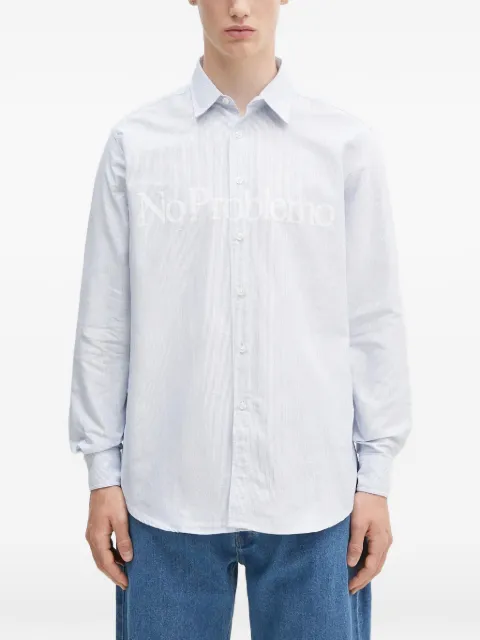 Aries stripe-pattern shirt White NP4010103