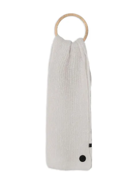 MMC STUDIO textured logo-patch scarf Grey ELITE