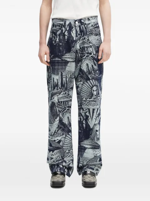 Aries graphic-print jeans Blue NP3020203