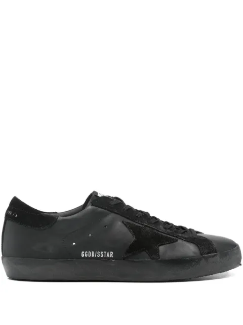 Golden Goose Super-Star trainers in black nappa with suede details and black foxing Black GMF00101F007991