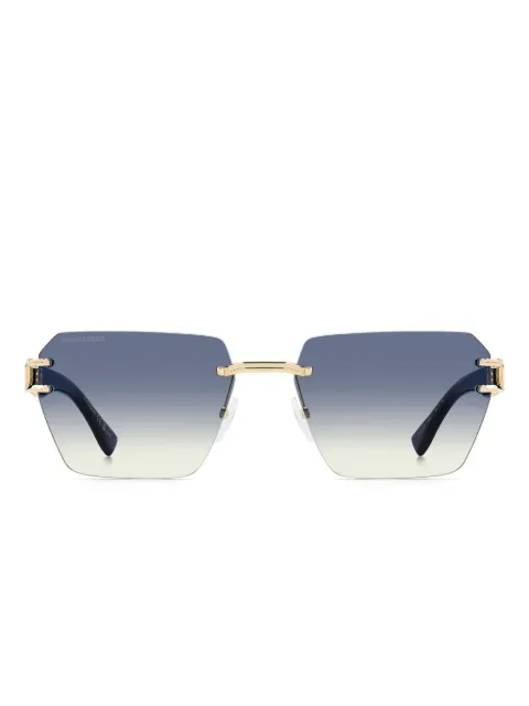 DSQUARED2 EYEWEAR logo-plaque rimless sunglasses Black D20173SGBLUE