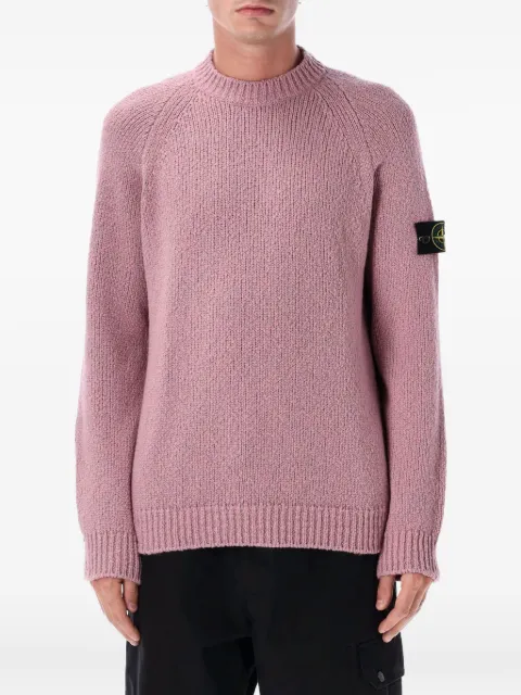 Stone Island raglan-sleeve wool sweater Pink K2S155100050S00N1