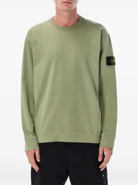 Stone Island crew-neck cotton sweatshirt Green K2S156100075S0A50
