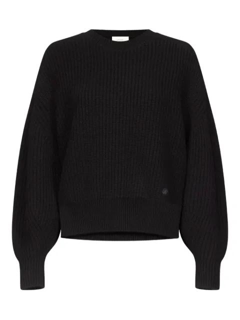 Loulou ribbed balloon-sleeve sweater Black NAURU