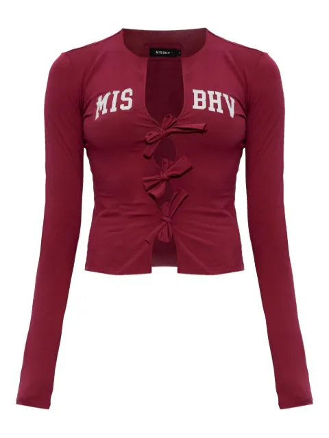 MISBHV bow-detail blouse Red 251W112
