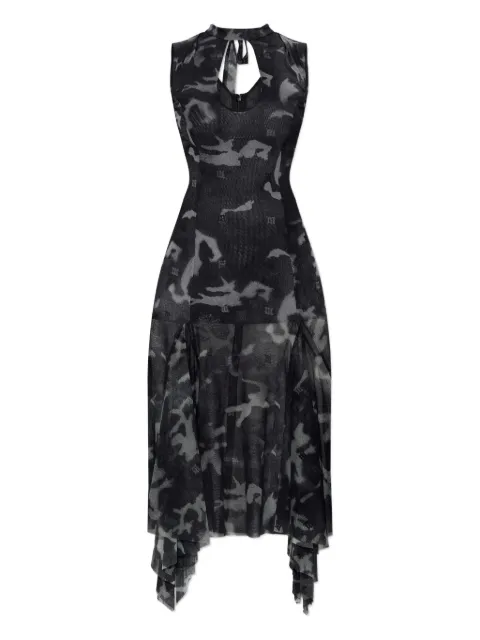 MISBHV keyhole-neck asymmetric dress Grey 251W803