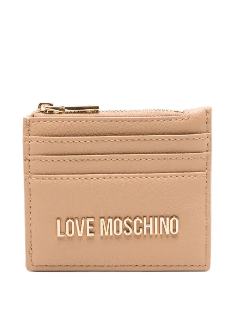 Love Moschino logo-plaque cardholder Neutrals JC5704PP1NLD0
