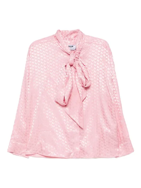 MSGM pussy-bow shirt Pink 3941MDE21257624