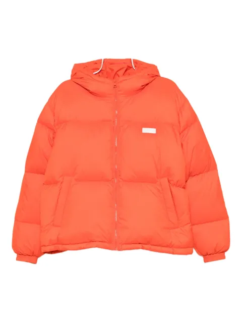 MSGM logo-plaque puffer jacket Orange 3941MDH09257623