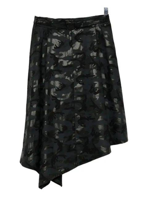 Juun.J asymmetric camouflage skirt Grey JW5927W06