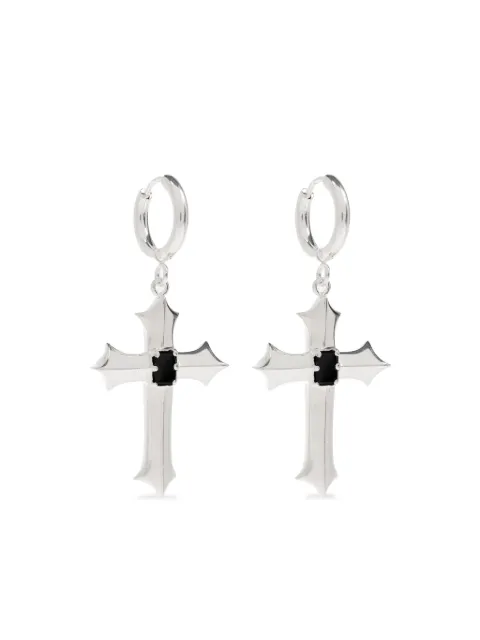 MISBHV cross-pendant hoop earrings Silver 251A708
