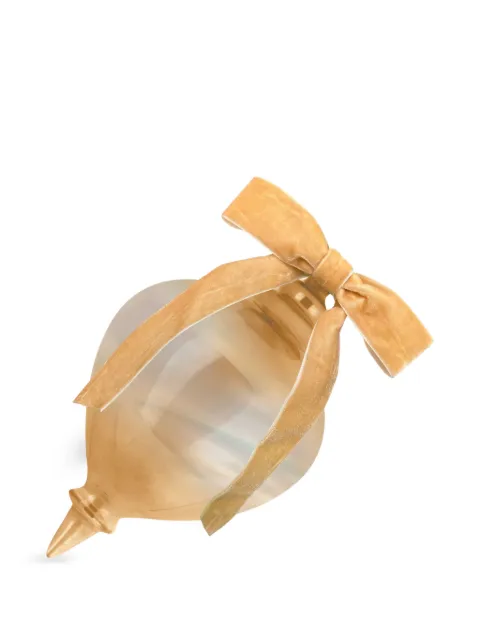 BACI MILANO velvet-bow glass ornament Neutrals XDEC3CAR03