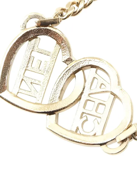 CHANEL Pre-Owned logo-rhinestone necklace Gold 1010045