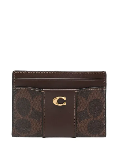 Coach monogram-print logo-plaque card holder CBY80