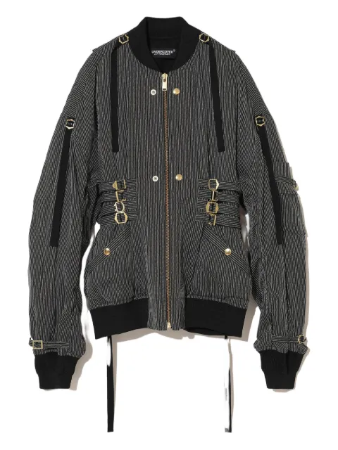 Undercover pinstripe bomber jacket Black UC1E1201