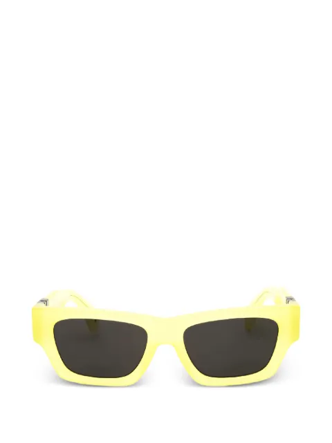 Palm Angels Eyewear Magnolia logo-plaque square-frame sunglasses Yellow PERI10JMAGNOLIA1807
