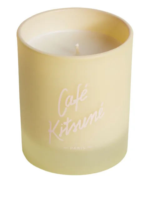 CAFÉ KITSUNÉ logo-print candle Yellow PU08405OF0012