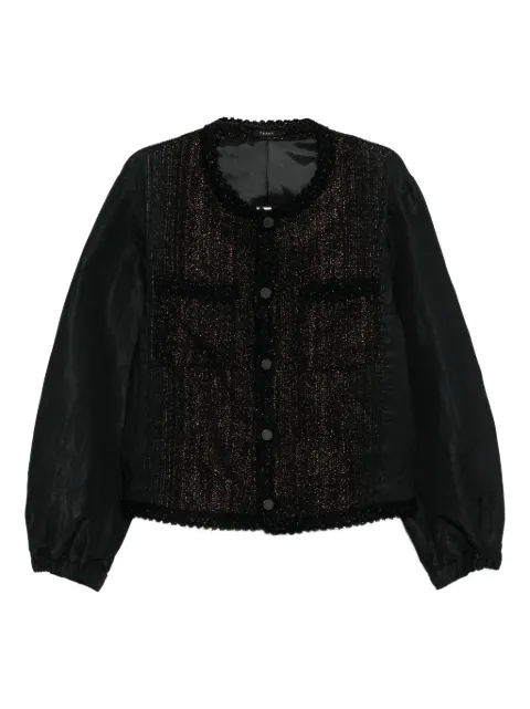Taakk glitter-tweed jacket Brown TA25AWBL027