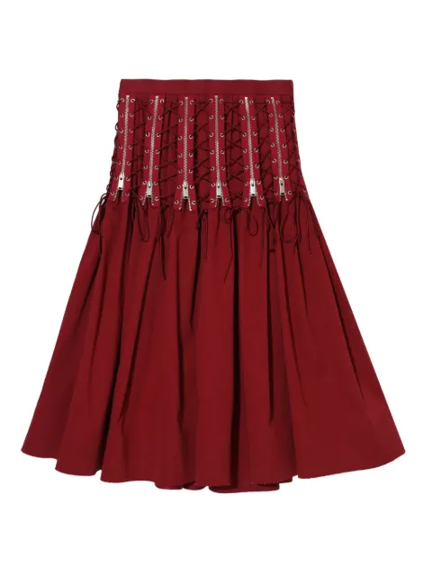 Undercover high-waisted pleated skirt Red UC1E1603