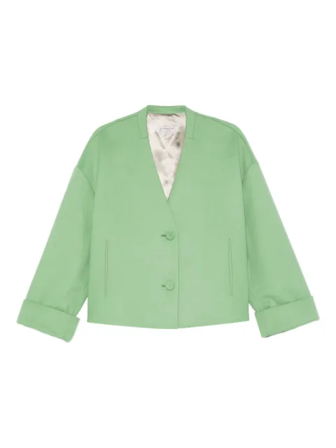Alberto Biani buttoned cropped jacket Green PP890WO030676