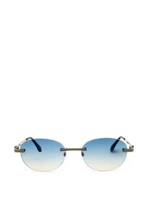 Palm Angels Eyewear rimless oval-frame sunglasses Silver PERI10HCRYSTAL1007