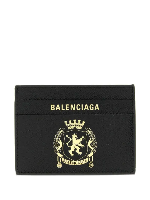 Balenciaga crest-print passport cardholder Black 8463282AB4Y