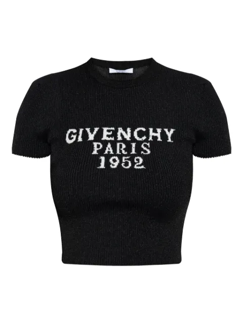 Givenchy ribbed cropped T-shirt Black BW61H14ZSK