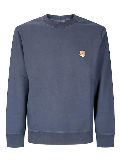 Maison Kitsuné logo-patch sweatshirt Blue PM00303KM0340