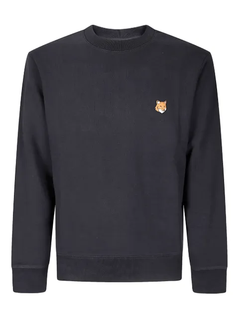 Maison Kitsuné Fox Head-motif cotton sweatshirt Black PM00303KM0340