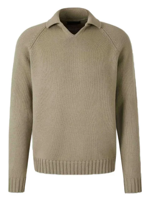 Zanone wool polo sweater Brown 810302ZN286